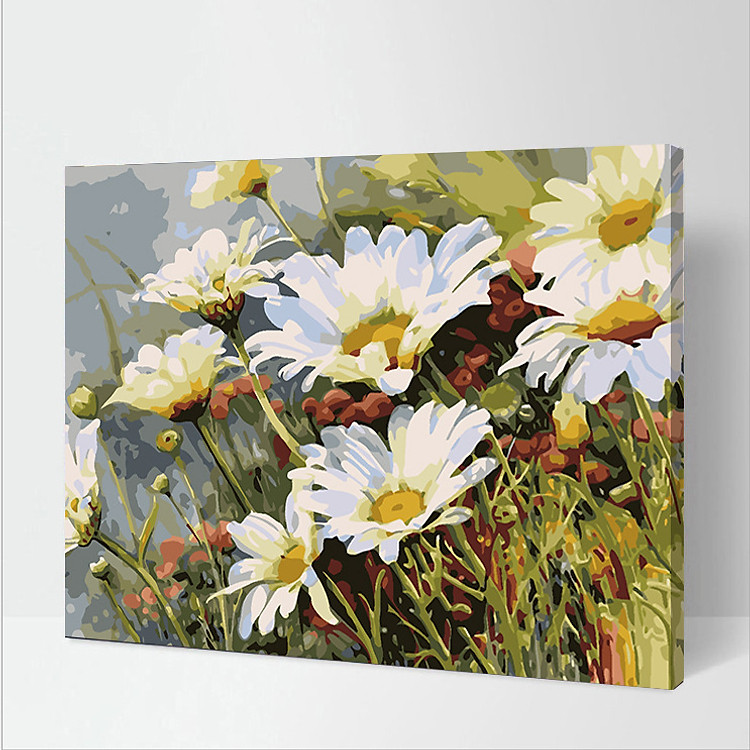 Tranh tô màu theo số Hoa Cúc