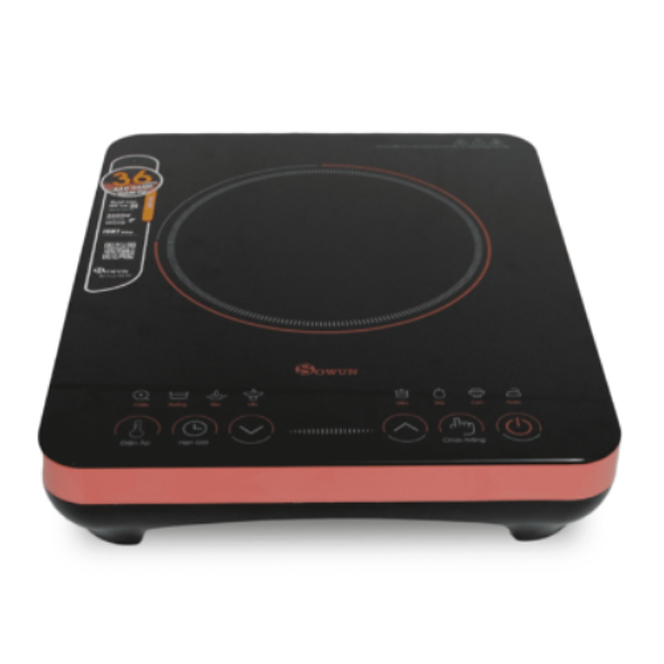 Bếp Điện Từ Đơn Chính Hãng SOWUN SW169S, Mặt Kính Ceramic Cao Cấp Chịu Được Nhiệt Độ Cao