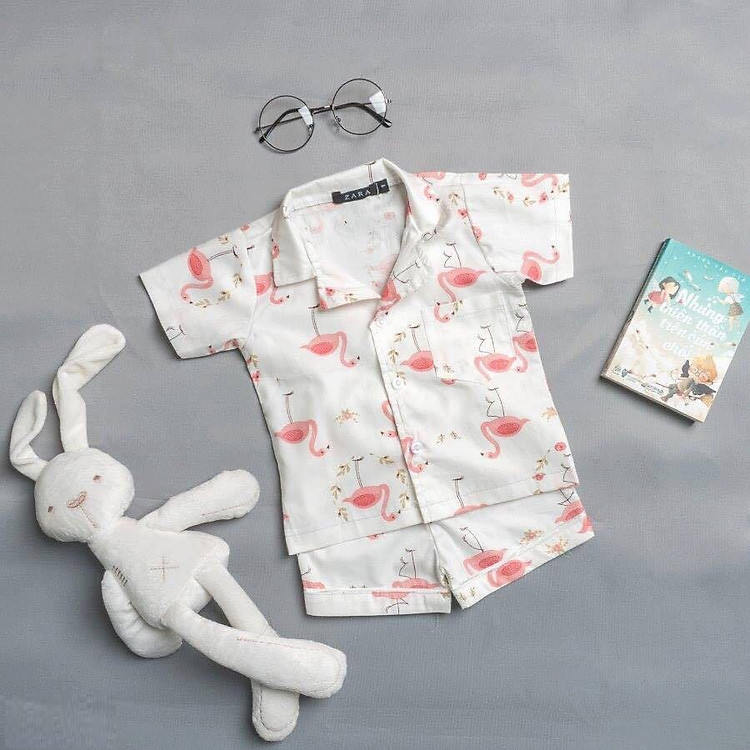 BỘ PYJAMA LỤA CHO BÉ