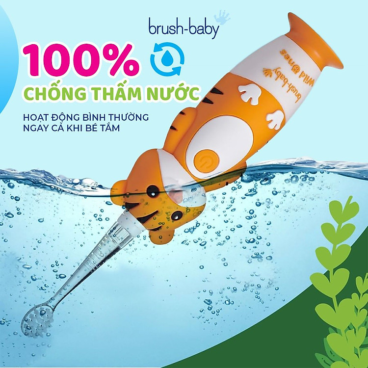 Bàn chải điện Brush-Baby WildOnes cho bé Chính hãng Ưu đãi - Hình ảnh 5