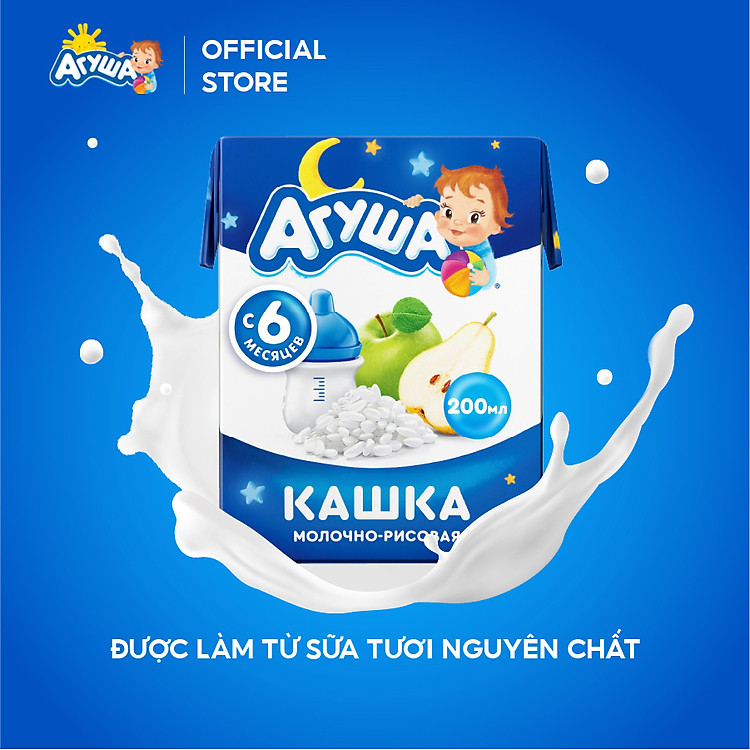 Tìm mua tại Avakids:Sữa đêm gạo vị táo lê Agusha 200ml Tin cậy, tràn ngập Khuyến mãi, Ưu đãi