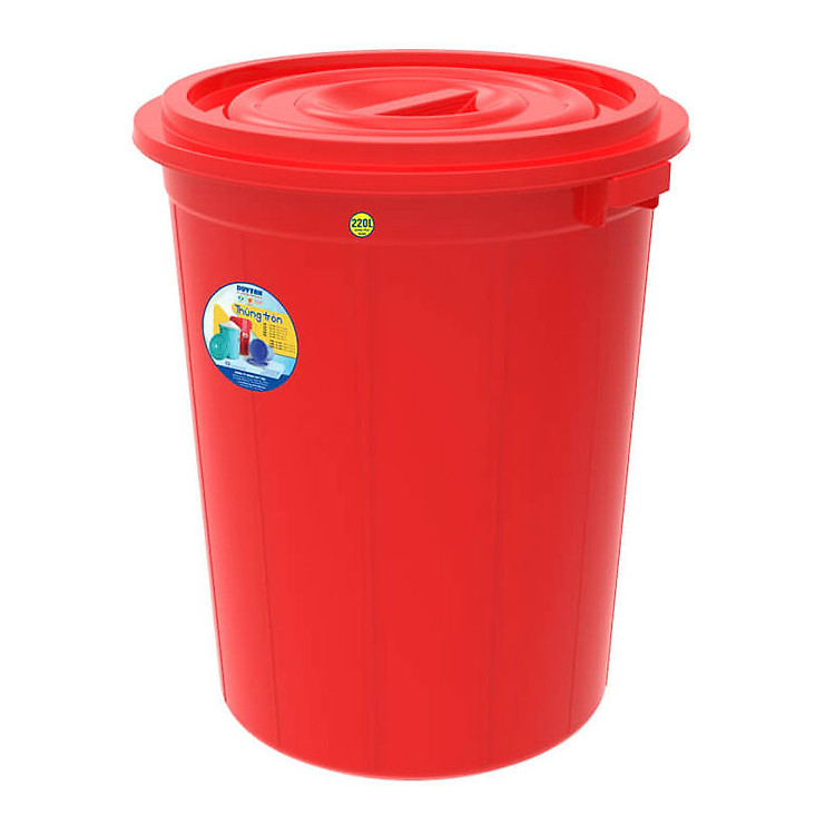 Thùng Tròn Duy Tân - Đỏ (220L)