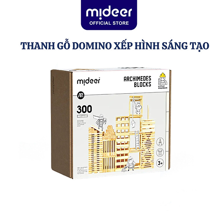 Tìm mua tại Avakids: Thanh gỗ Domino xếp hình Mideer cho bé - Ngập tràn khuyến mãi