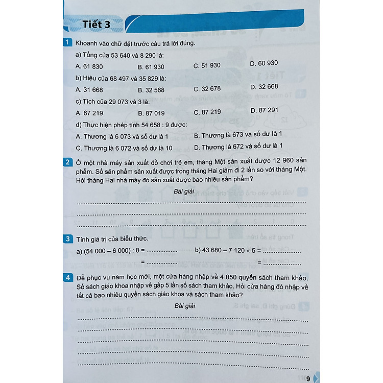 Vở Thực Hành Toán Lớp 4 Tập 1+2 (Kết Nối Tri Thức Với Cuộc Sống) - Ảnh 4