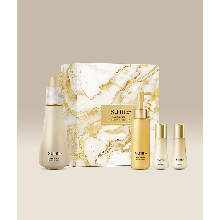 Sữa rửa mặt dạng gel làm sạch bụi bẩn và dầu nhờn su:m37 LosecSumma Foam Cleanser 1.5pcs Set