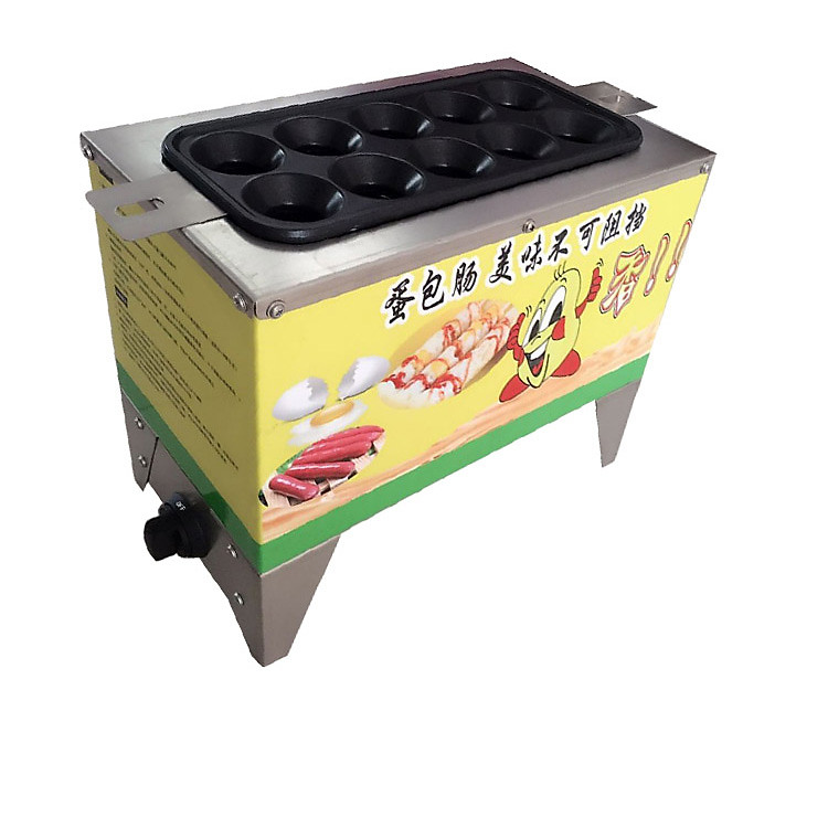 Máy làm xúc xích trứng cuộn 10 ống gas