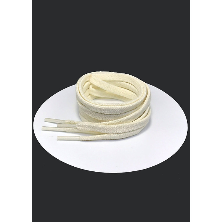 Dây giày trắng ngà dẹt 1m2