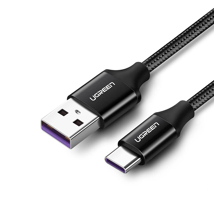 Cáp USB TypeC sang USB 2.0 Hỗ trợ sạc nhanh 5A cao cấp 1M màu Đen Ugreen UC50567US279 Hàng chính hãng