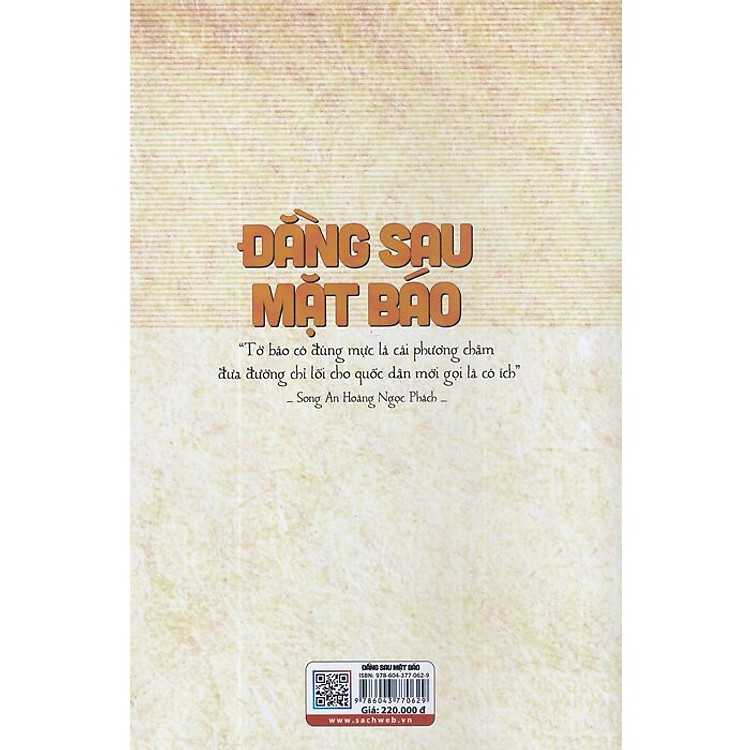 Đằng Sau Mặt Báo - Hồi Ký Chân Dung Báo Chí Việt - Ảnh 2