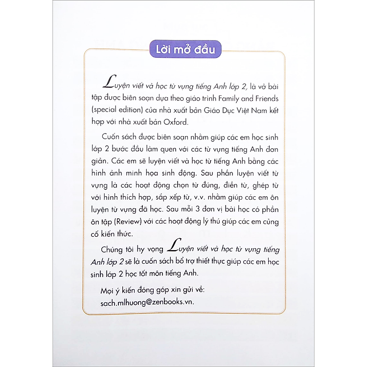 Luyện Viết Và Học Từ Vựng Tiếng Anh - Lớp 2 (Special Edition) - Ảnh 3