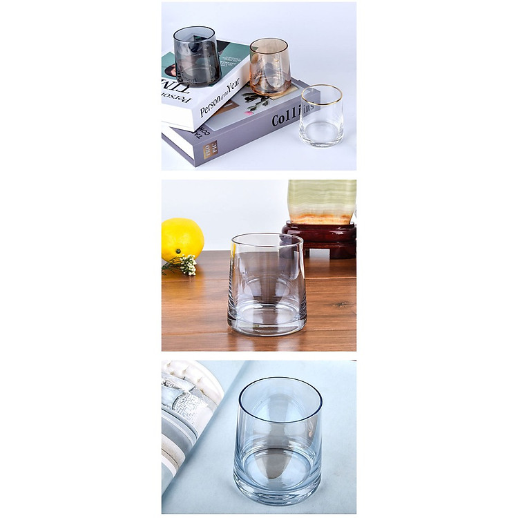 Ly Thủy Tinh Hình Tròn Sang Trọng - Xám - Ảnh 4