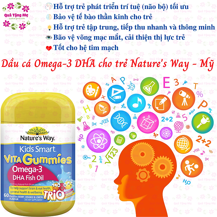 Dầu cá Omega-3 DHA cho trẻ Vita Gummies Chính hãng Tiết kiệm - Hình ảnh 3
