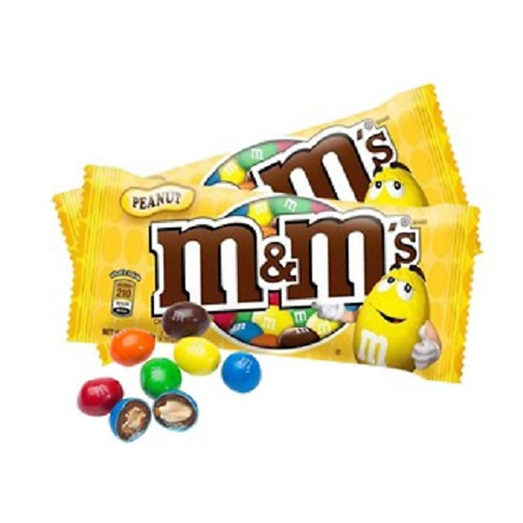 Kẹo Socola M&M s Sữa Và Đậu Phộng (Gói 37g) X5 GÓI
