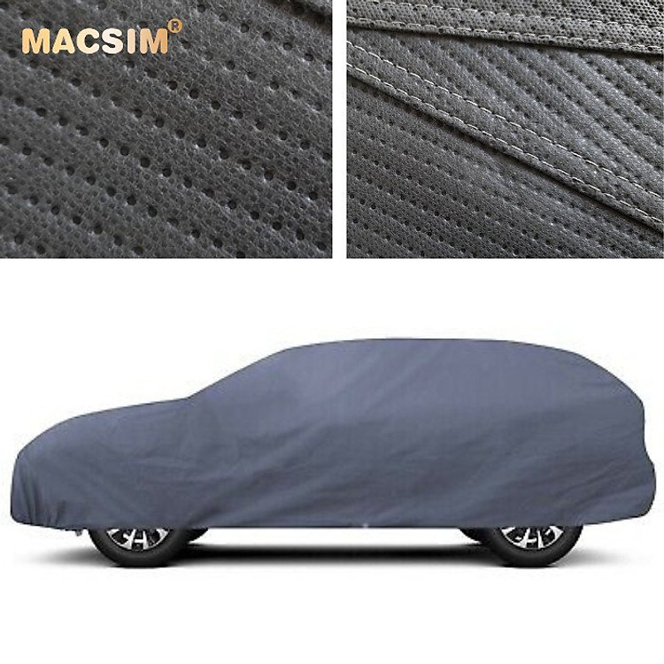 Bạt phủ ô tô chất liệu vải không dệt 3 lớp cao cấp thương hiệu MACSIM cho xe ô tô Honda HRV- màu ghi