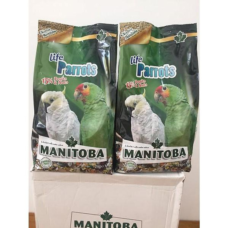 Hạt trộn cho vẹt Xám Châu Phi , Macaw , cokatoo ... Manitoba xuất xứ từ Ý