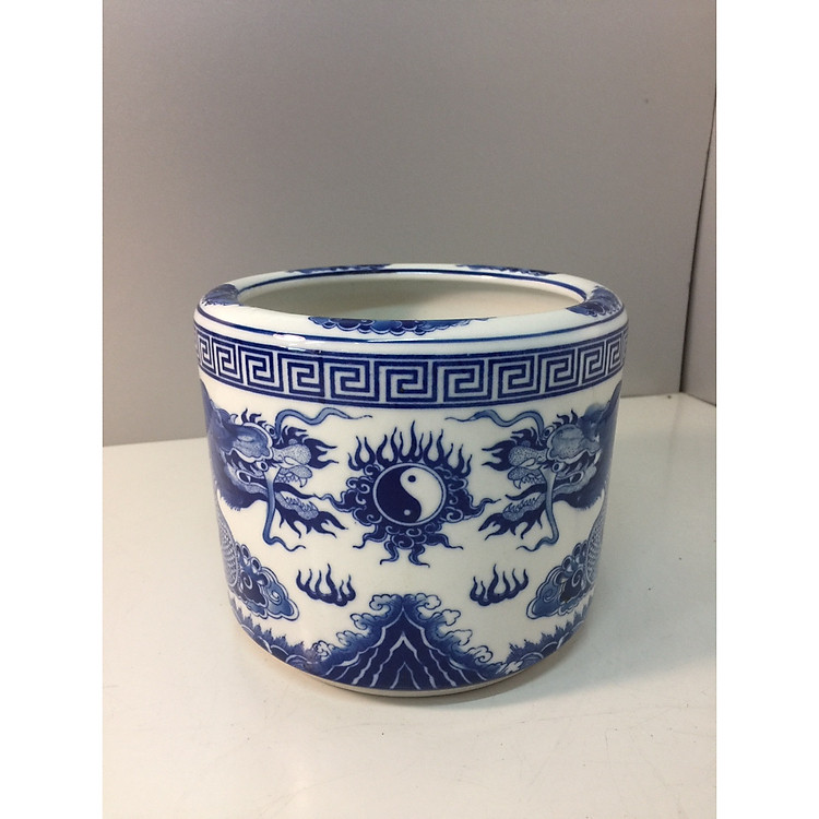 Bát hương rồng xanh lam ( gốm bát tràng cao cấp)