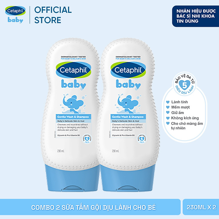 Combo 2 Sữa tắm gội Cetaphil Baby Chính hãng Tiết kiệm