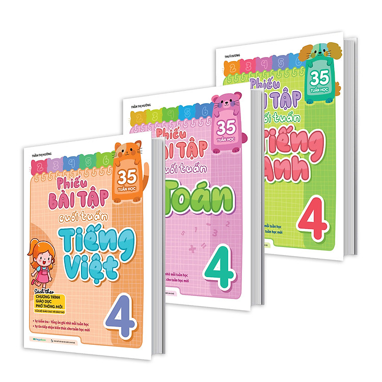 Phiếu Bài Tập Cuối Tuần Toán, Tiếng Việt, Tiếng Anh Lớp 4