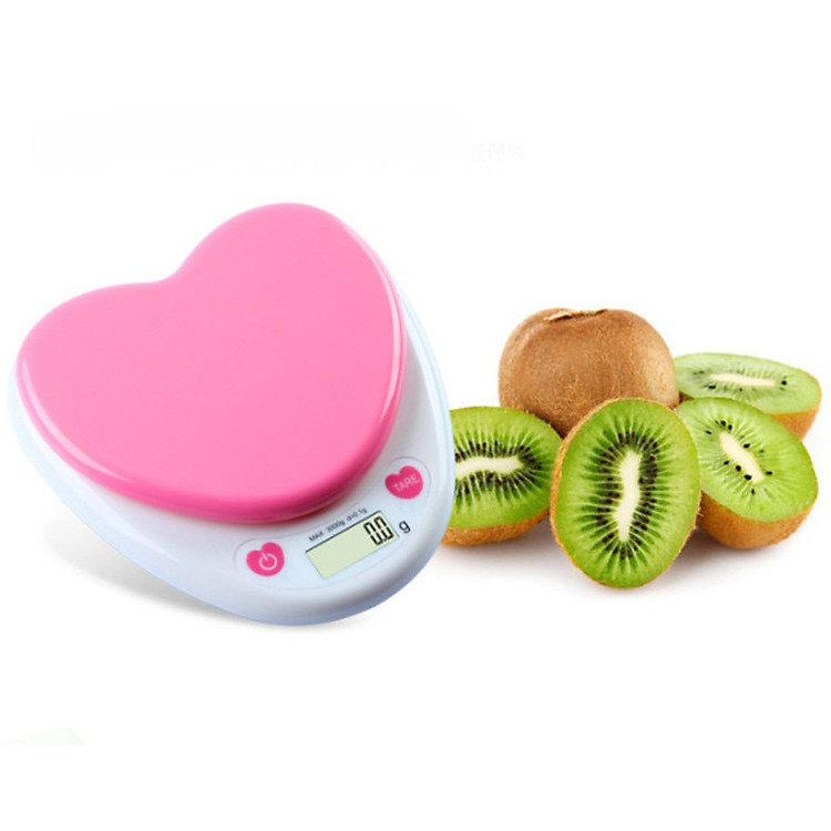 Cân điện tử mini hình trái tim nhà bếp 5kg/1g