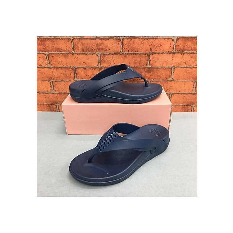 Dép Kẹp Xỏ Ngón Nữ Thái Lan 2020 cao 3cm – Xanh Navy – Êm chân, quai gài dưới đế siêu bền chống trơn trượt
