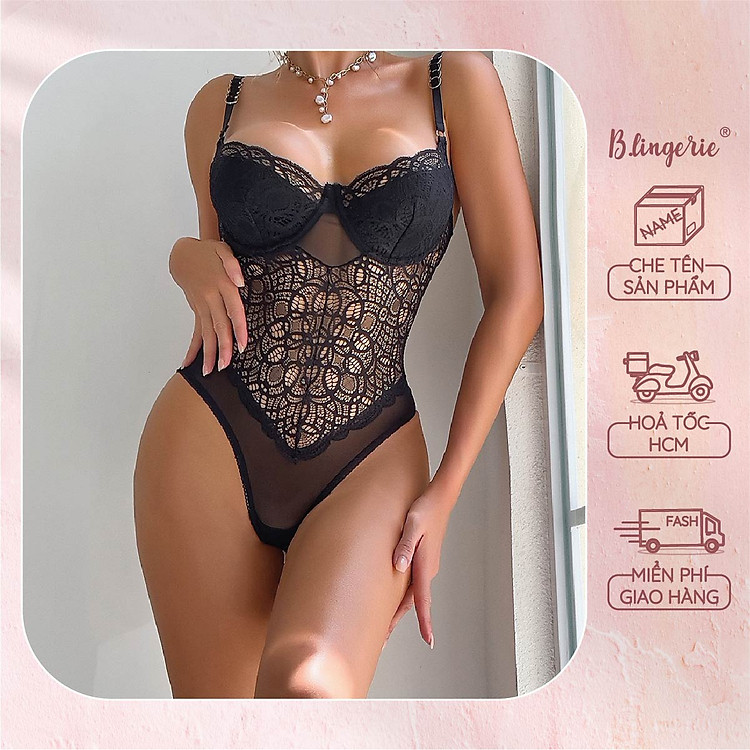 Bộ Bodysuit Ren Nữ Gợi Cảm - B.Lingerie