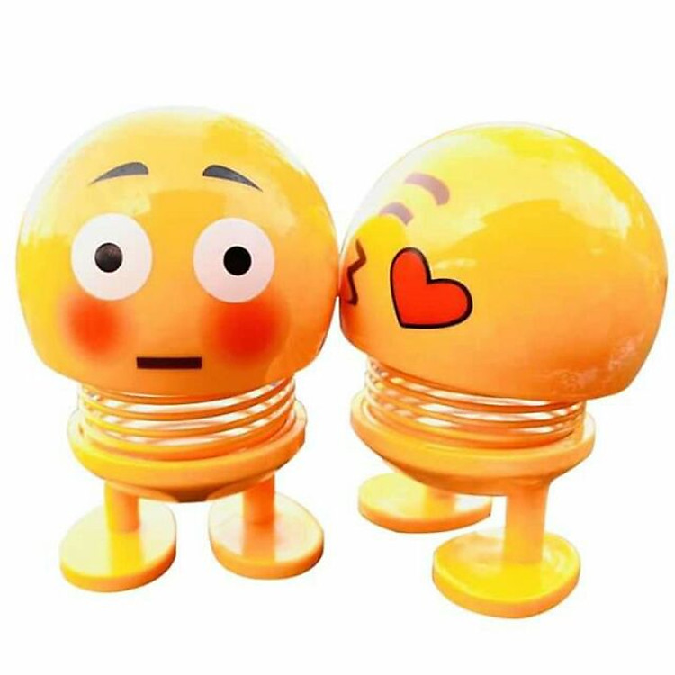Combo 5 con thú nhún emoji trang trí