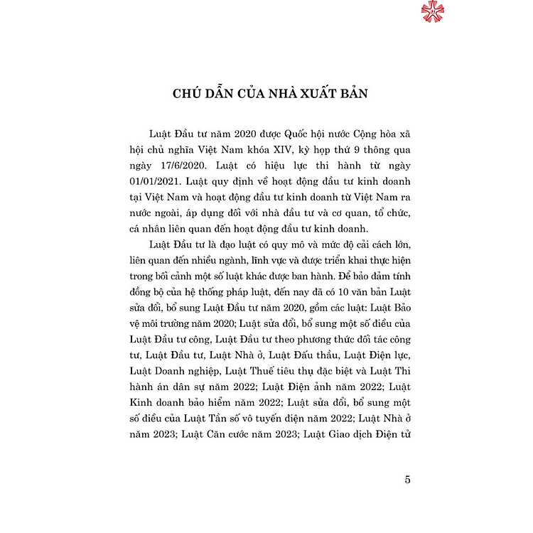Luật Đầu Tư Năm 2020 (Sửa Đổi, Bổ Sung Năm 2020, 2023, 2024) - Ảnh 2