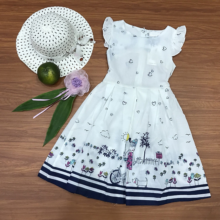 ĐẦM VAI BÈO SIZE 4 CHO BÉ TỪ 5-10 TUỔI