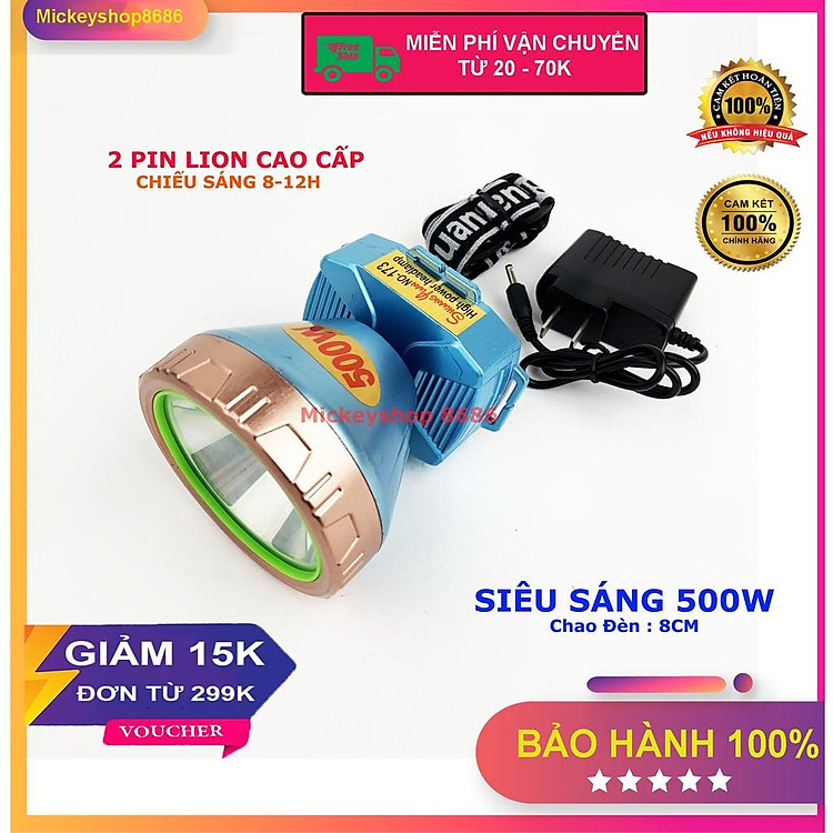 Đèn pin đội đầu SHANGYUAN 173 500W nước kín nước siêu sáng Ánh sáng trắng