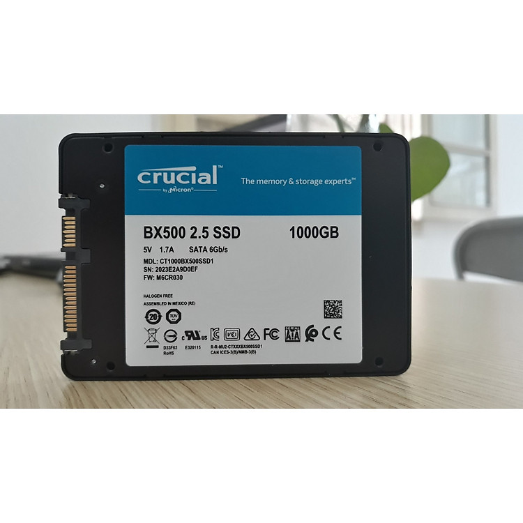 Ổ cứng SSD Crucial BX500 3D NAND 2.5-Inch SATA III 1TB CT1000BX500SSD1 - HÀNG CHÍNH HÃNG