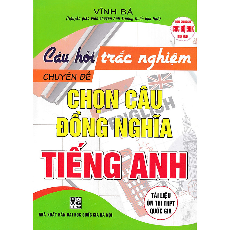 Câu Hỏi Trắc Nghiệm Chuyên Đề Chọn Câu Đồng Nghĩa Tiếng Anh (Dùng Chung Cho Các Bộ SGK Hiện Hành)
