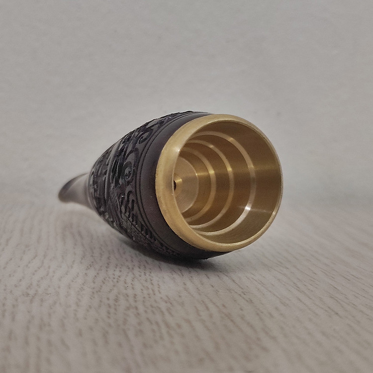 Tẩu Bắt Top Cigar Gỗ Sừng TGS15 Ring Size 40-60 Khắc Họa Tiết Hình Rồng - Ảnh 4