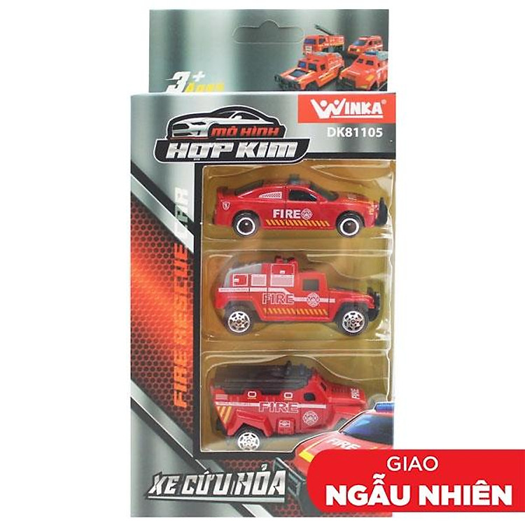 Mua Bộ 3 Mô Hình Xe Cứu Hỏa Winka Chính hãng Tiết kiệm