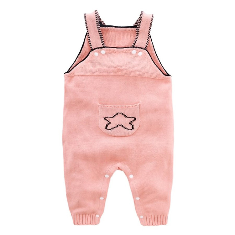 Quần Yếm Len Cho Bé Gái Sợi Len Nhỏ Mịn