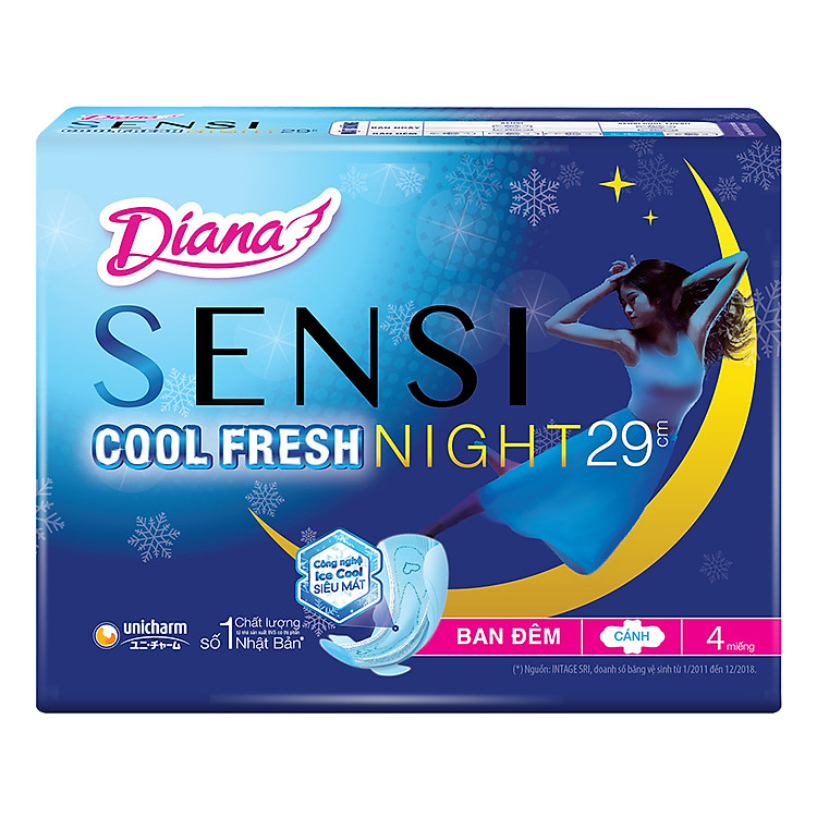 Băng Vệ Sinh Diana Sensi Cool Fresh Night 29(4)-1902