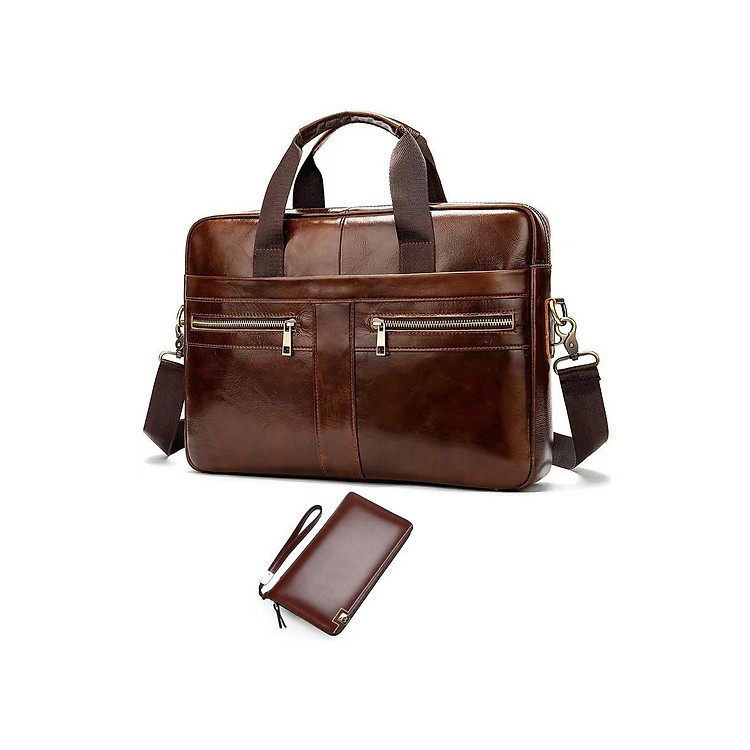 Cặp da, Túi xách nam - Da bò cao cấp mang lại phong cách lịch lãm + Tặng kèm ví da cao cấp