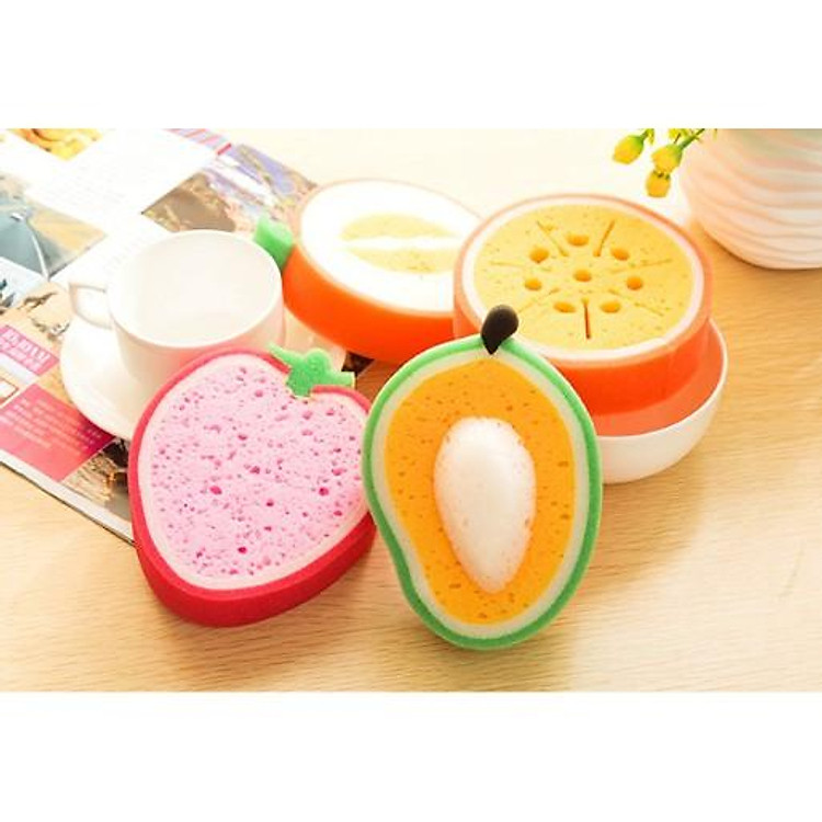 Miếng xốp rửa chén chất liệu Bọt Biển Hình trái cây