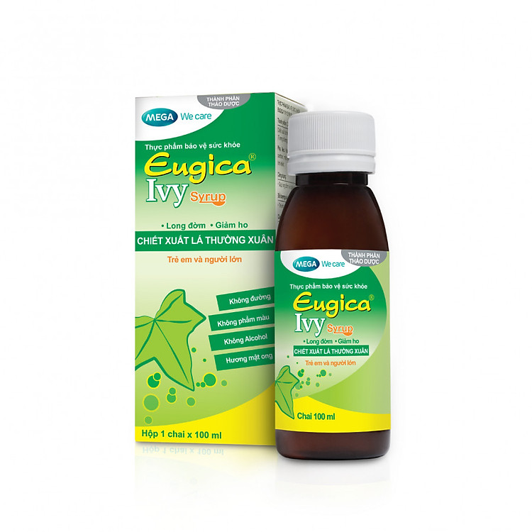 Siro thảo dược cao lá thường xuân hỗ trợ long đờm, giảm ho EUGICA IVY SYRUP (Hộp 1 chai x 100 ml)