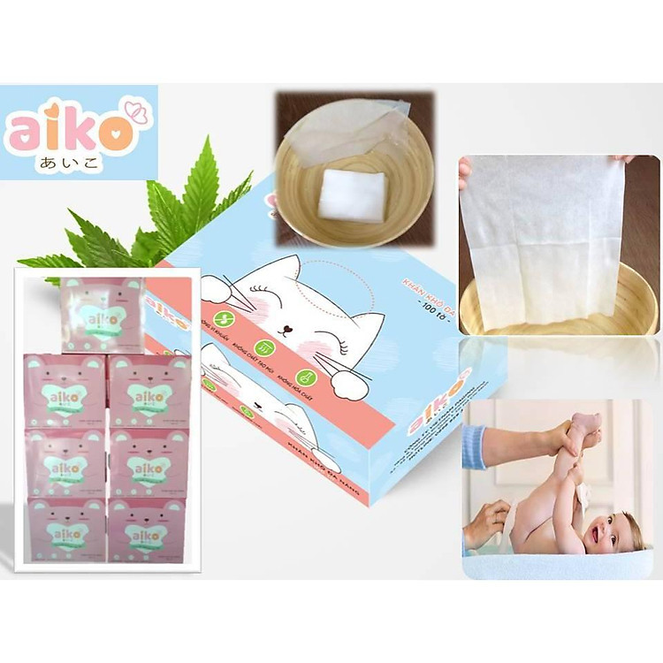 Combo 6 Gói Khăn Khô Aiko 300g Đảm bảo Giá rẻ - Hình ảnh 5