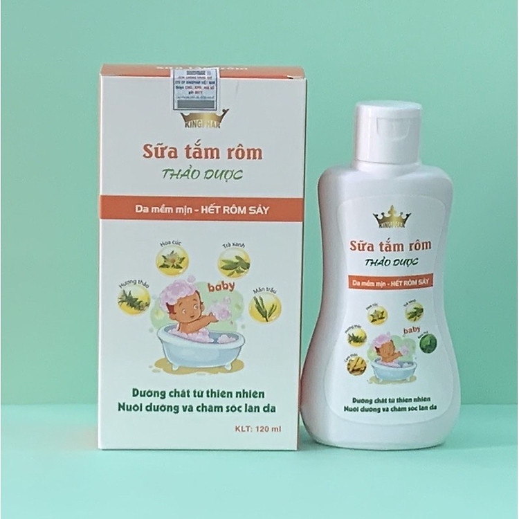 Sữa tắm rôm Thảo dược Kingphar 120ml Chính hãng Ưu đãi - Hình ảnh 2