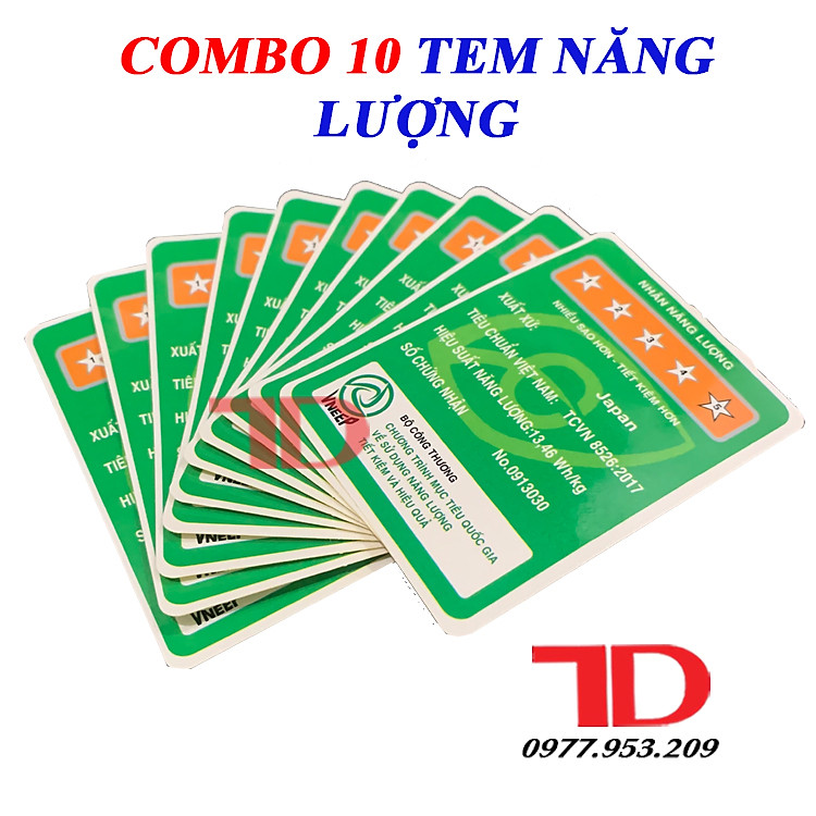 Combo 10 Tem Năng Lượng Nhiều Loại