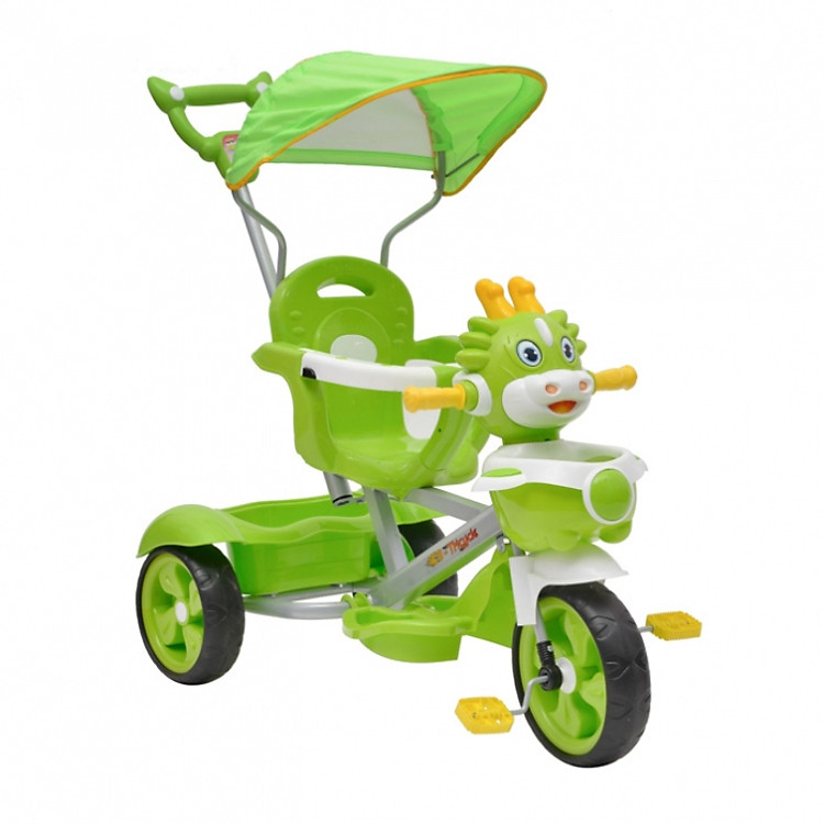 Xe 3 bánh có mái che và cần đẩy C3 Song Long đáng yêu cho bé - màu ngẫu nghiên