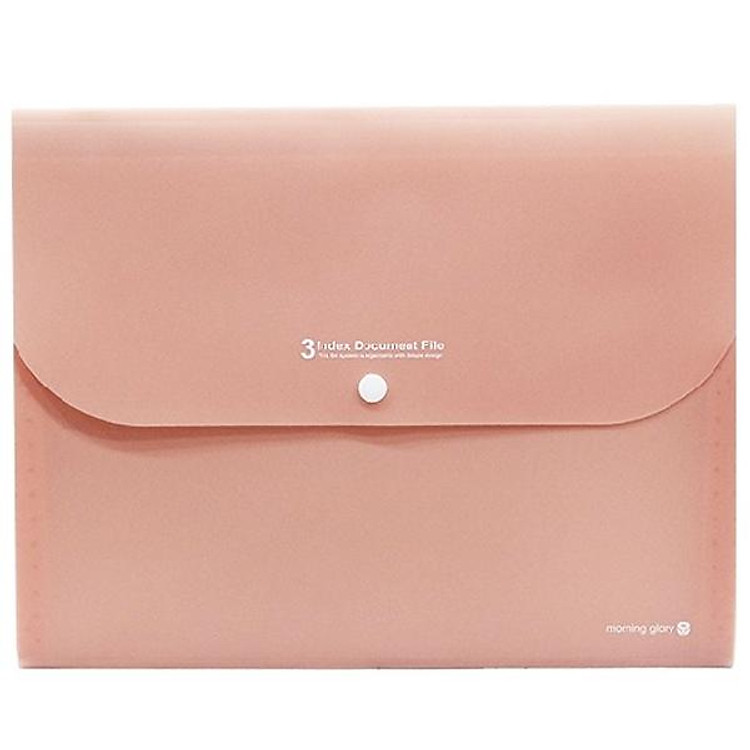 Bìa Nút 3 Ngăn Morning Glory 79152 – Màu Hồng