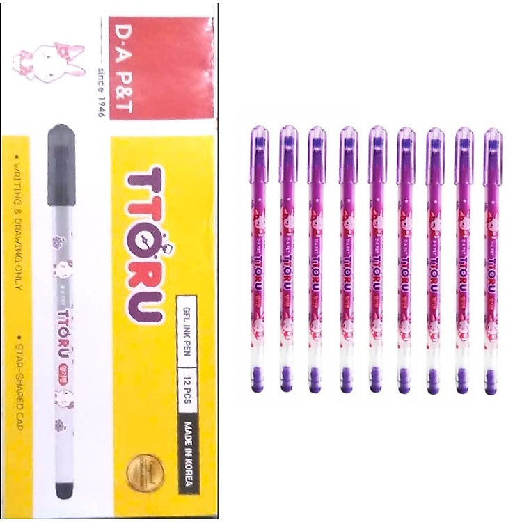 Bút Mực Nho Tím Ttoru (12 cây)