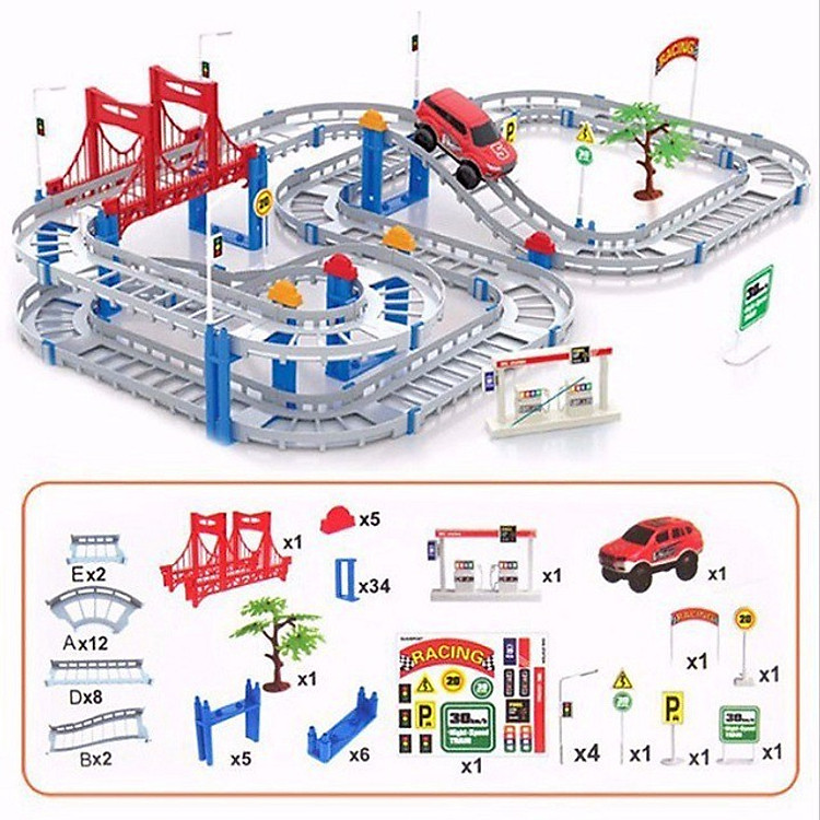 Bộ đồ chơi đường đua ô tô 56 chi tiết Chính hãng Giá tốt - Hình ảnh 3