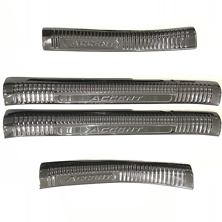 Bộ Nẹp Bước Chân Trong Ngoài Mạ Titan Cao Cấp Dành Cho Ô Tô Hyundai Accent 2018-2019