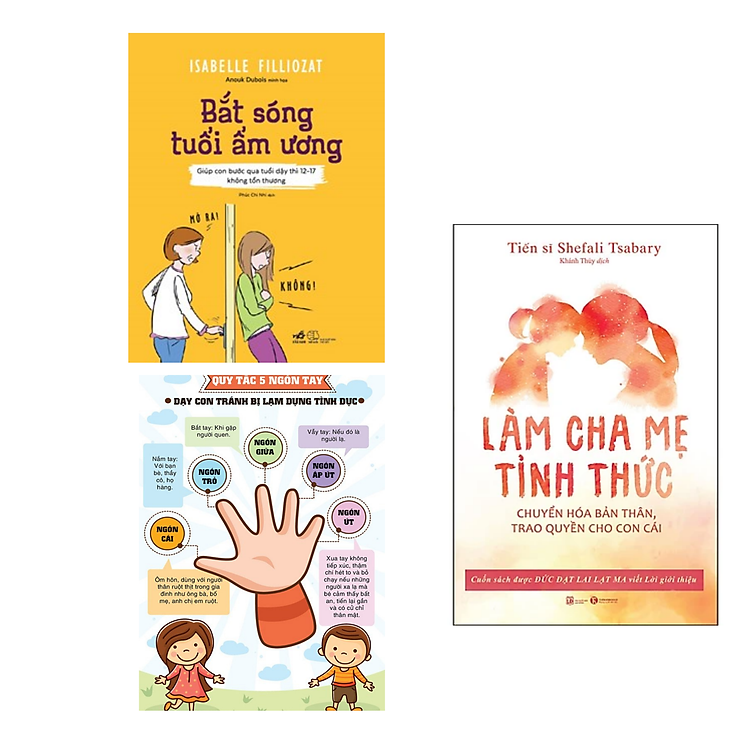 Combo sách dành cho Cha Mẹ: Bắt Sóng Tuổi Ẩm Ương (Giúp Con Bước Qua Tuổi Dậy Thì 12-17 Không Tổn Thương)+Làm Cha Mẹ Tỉnh Thức - Chuyển Hóa Bản Thân, Trao Quyền Cho Con Cái / Tặng kèm Poster Ngộ Nghĩnh