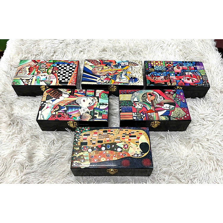 Hộp đựng nữ trang Sơn Mài Cao Cấp 12x20x6 cm - Ảnh 7