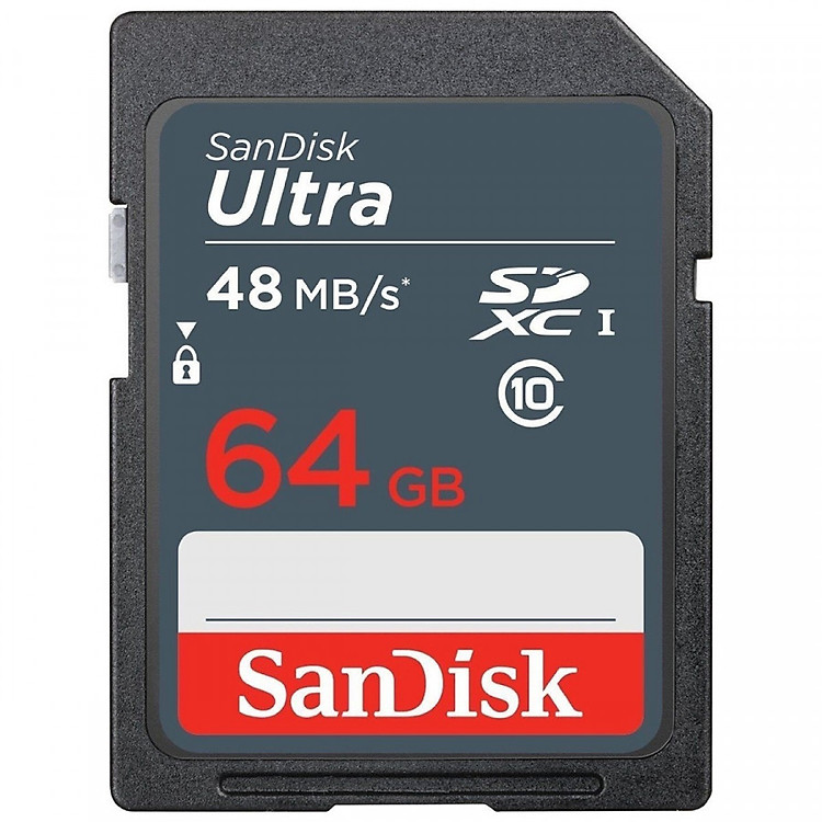 Thẻ Nhớ SD SanDisk Ultra Class 10 64GB - 48MB/s - Hàng Nhập Khẩu