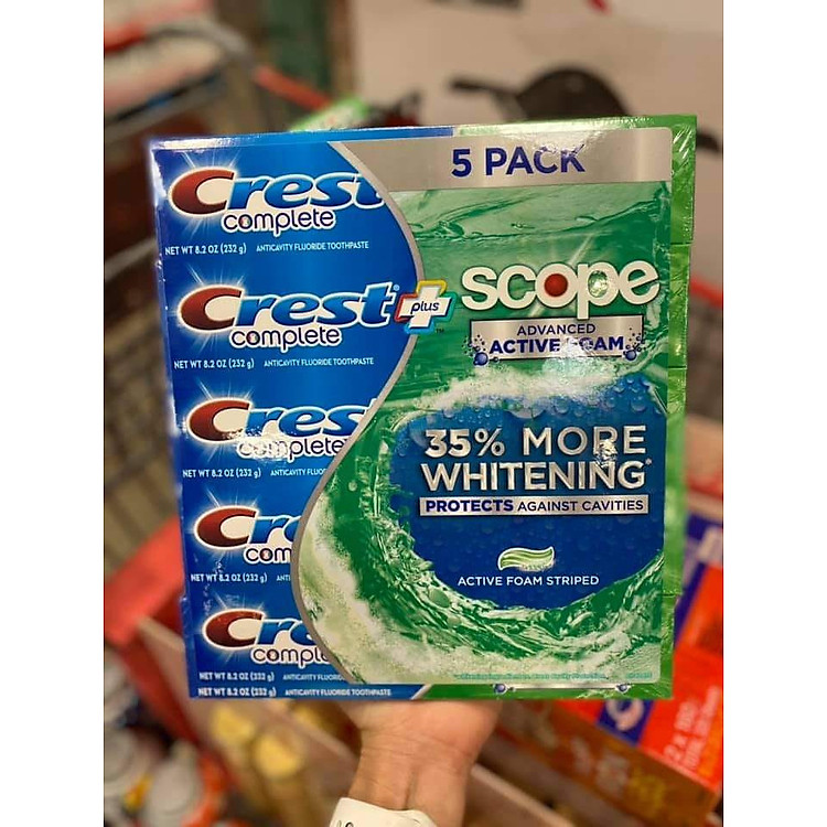 SET KEM ĐÁNH RĂNG CREST COMPLETE MULTI BENEFIT EXTRA HƯƠNG TƯƠI MÁT 232Gx5